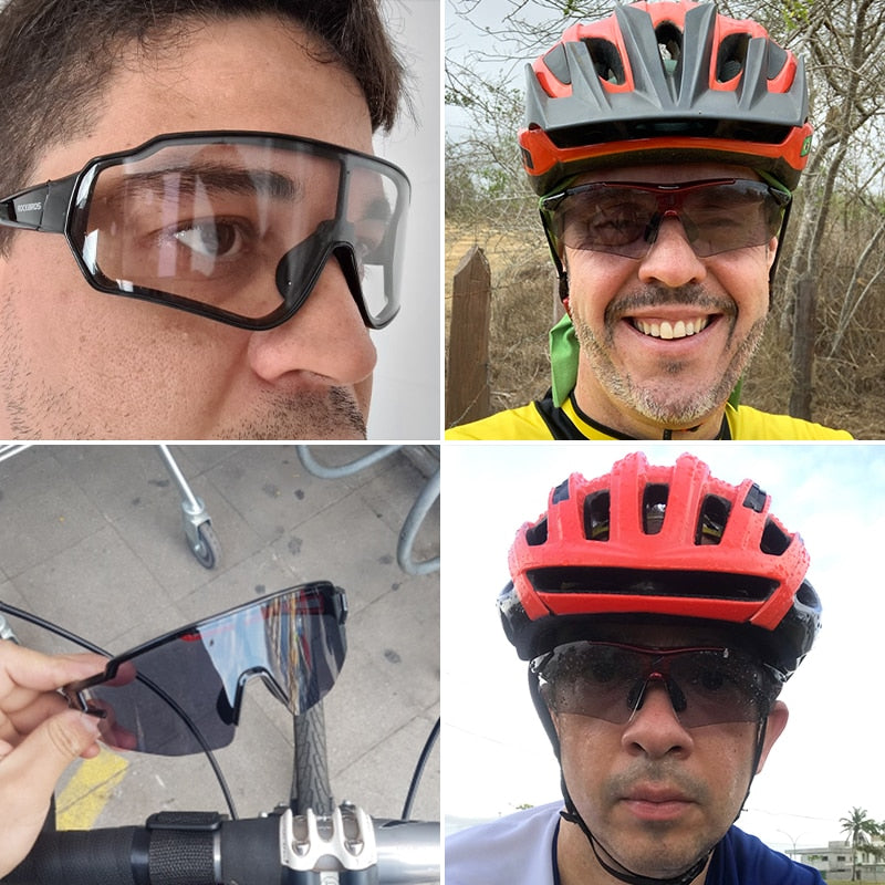 Óculos de Ciclismo RockBros com Proteção UV400 para Conforto e Estilo