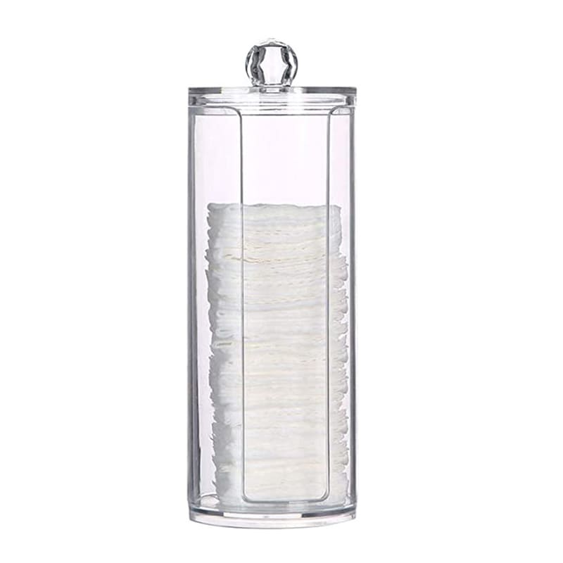 Pote Caixa Porta de Acrílico com Tampa para Algodão Cotonete Doces Cosméticos