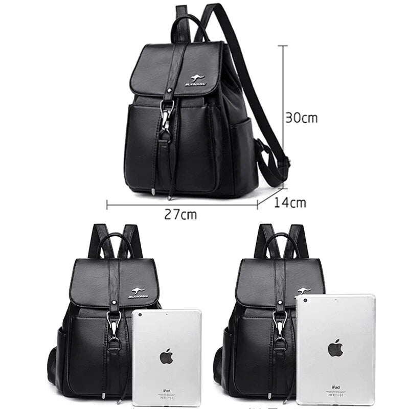 Mochila de Couro Genuíno Feminina - Estilo Aussie para Conforto e Praticidade