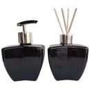 Kit Sabonete e Difusor Decoração Luxo Modelo Vidro Estrela Preto 280ml