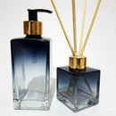 Kit Sabonete 250ml e Difusor 100ml Decoração Luxo Modelo Vidro Retangular Azul Degrade