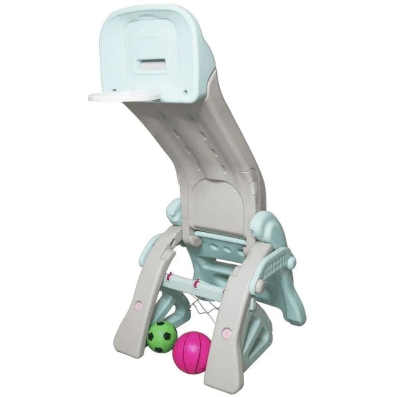 Playground Infantil 3 em 1 Escorregador Cesta Basquete Gol Importway