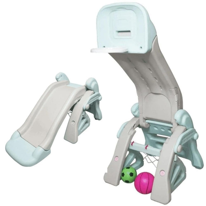 Playground Infantil 3 em 1 Escorregador Cesta Basquete Gol Importway