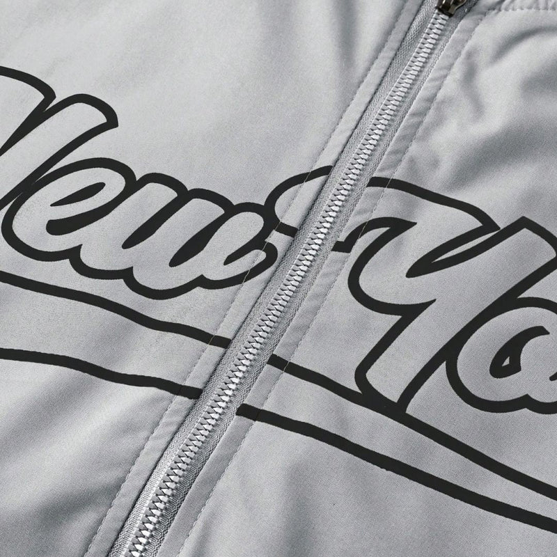 Jaqueta Masculina Baseball Brooklyn Cinza