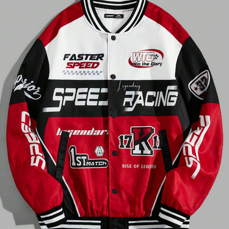 Jaqueta Masculina Beisebol Speed Racing