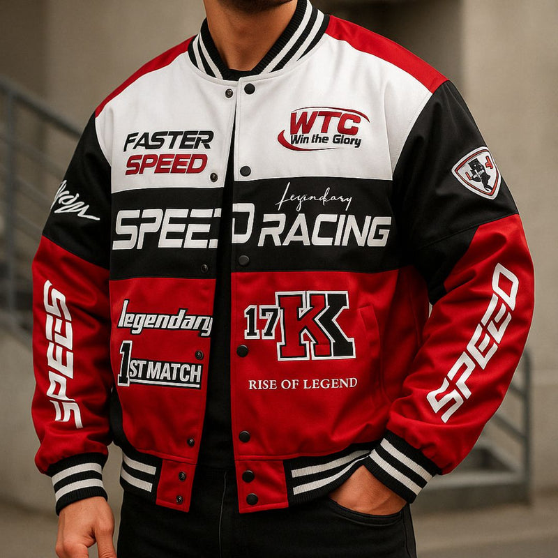 Jaqueta Masculina Beisebol Speed Racing