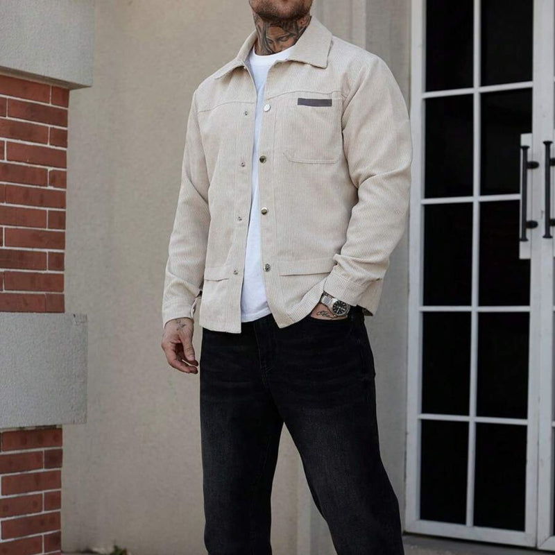 Jaqueta Masculina Casual Branca Inverno Fisco