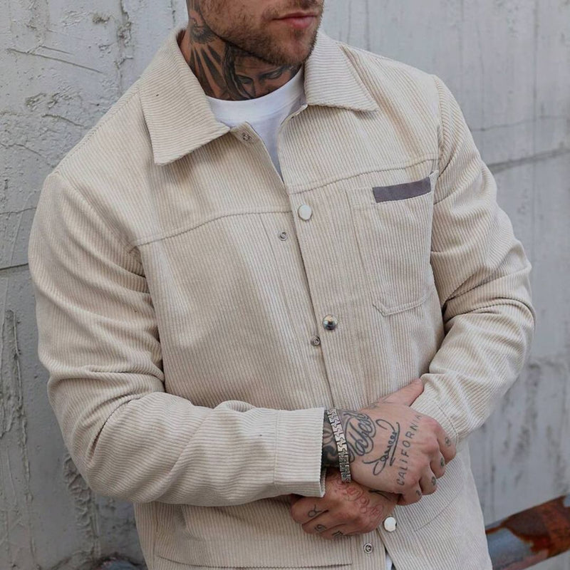 Jaqueta Masculina Casual Branca Inverno Fisco