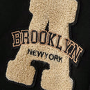 Jaqueta Masculina Varsity Baseball Brooklyn Preta