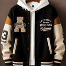 Jaqueta Masculina Varsity Baseball Brooklyn Preta