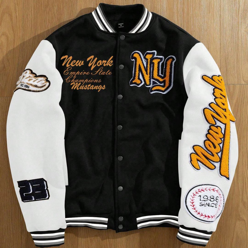 Jaqueta Masculina Varsity Baseball College NY