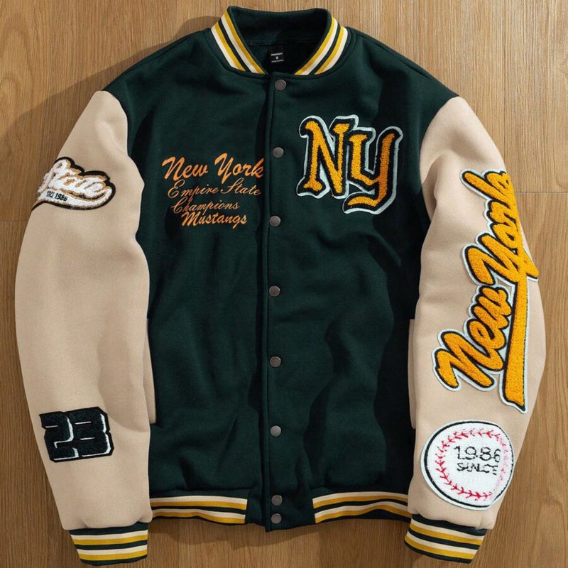 Jaqueta Masculina Varsity Baseball Everyday Verde