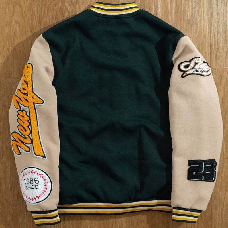 Jaqueta Masculina Varsity Baseball Everyday Verde