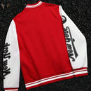 Jaqueta Masculina Varsity Baseball NY Vermelha