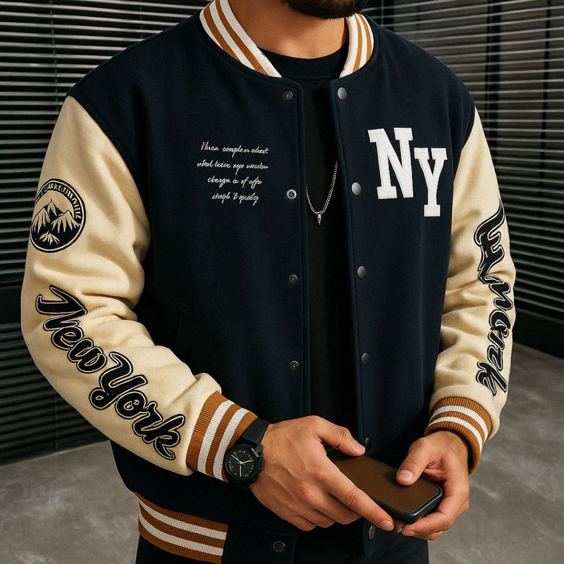 Jaqueta Masculina Varsity Baseball NY