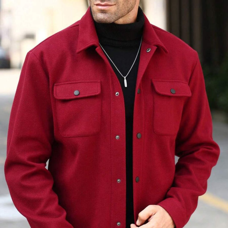 Jaqueta Masculina Casual Vermelha VIE255