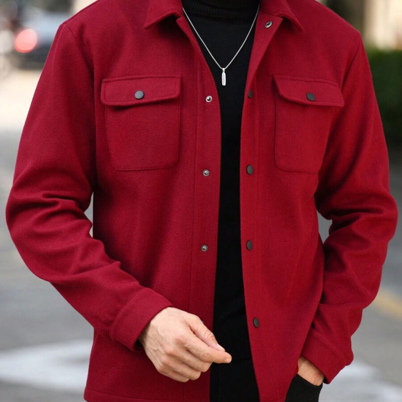 Jaqueta Masculina Casual Vermelha VIE255