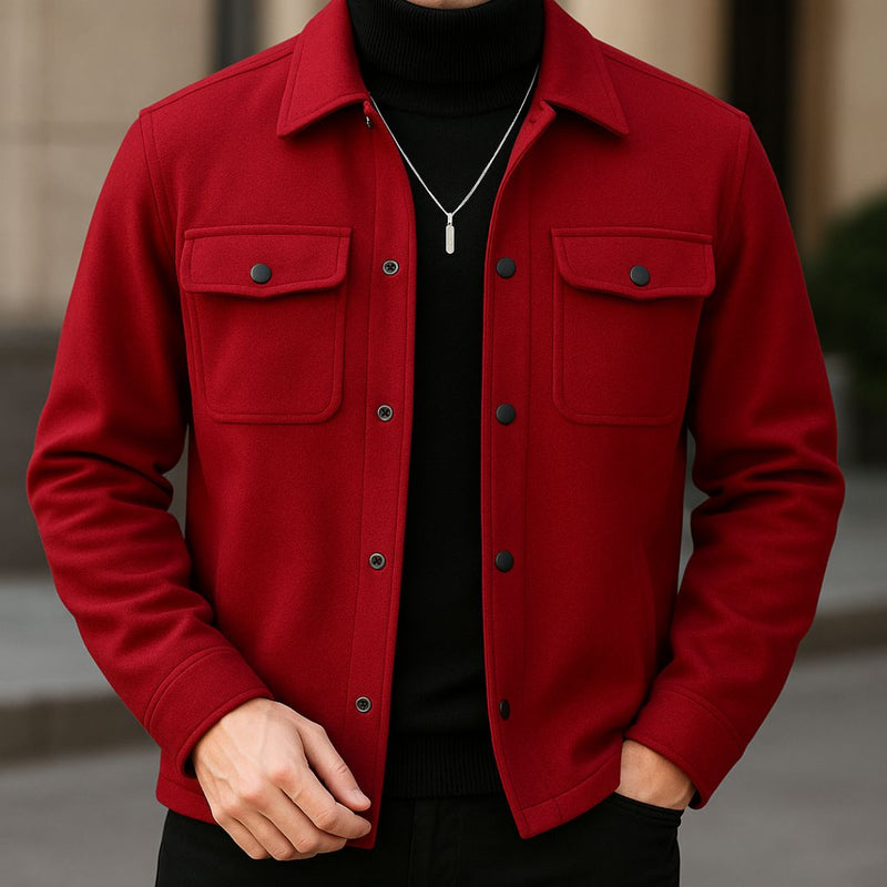 Jaqueta Masculina Casual Vermelha VIE255