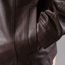 Jaqueta de Couro Masculina Marrom Inverno 2025