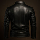 Jaqueta de Couro Masculina Preto Urban Mens