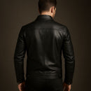 Jaqueta de Couro Masculina Preto Urban Mens