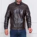 Jaqueta de Couro Masculina Slim Inverno Viego