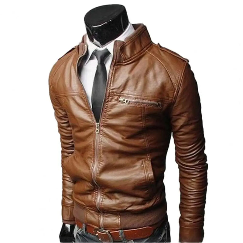 Jaqueta Masculina de Couro Genuíno - Estilo e Conforto para Seu Dia a Dia
