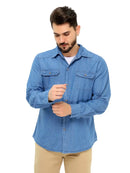 Jaqueta Jeans Masculino Manga Comprida Clean