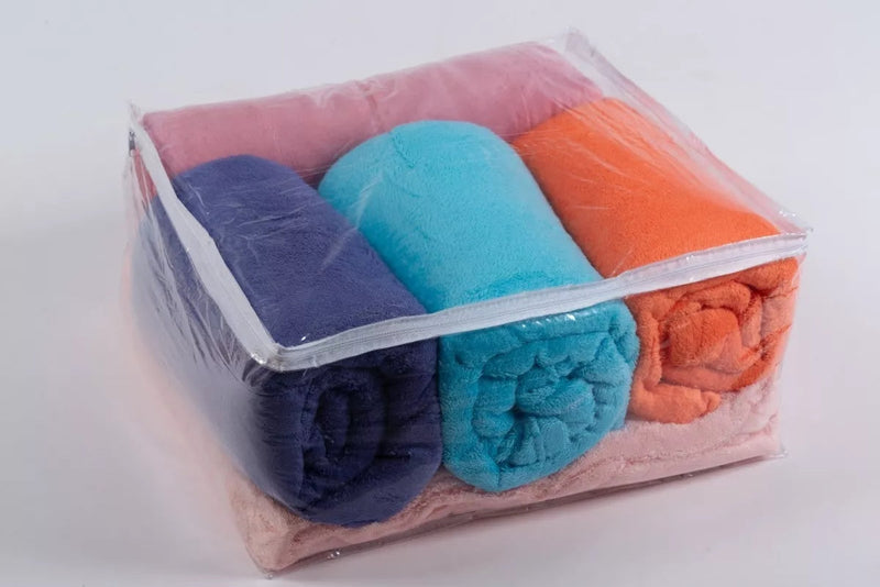 Conjunto de 10 Sacos Organizadores com Zíper para Proteger e Organizar Seus Cobertores