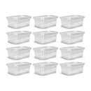 Conjunto de 12 Potes Reutilizáveis com Tampa Transparente - Organize com Praticidade