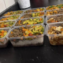 Conjunto de 12 Potes Reutilizáveis com Tampa Transparente - Organize com Praticidade