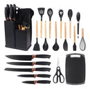 Conjunto Completo de 19 Utensílios de Cozinha com Tábua para Facilitar Seu Dia a Dia