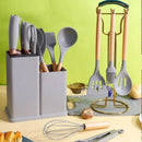 Conjunto Completo de 19 Utensílios de Cozinha com Tábua para Facilitar Seu Dia a Dia