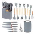 Conjunto Completo de 19 Utensílios de Cozinha com Tábua para Facilitar Seu Dia a Dia