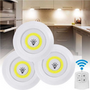 Conjunto de 3 Luminárias LED Spot Sem Fio com Controle Remoto para Ambientes Aconchegantes