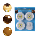 Conjunto de 3 Luminárias LED Spot Sem Fio com Controle Remoto para Ambientes Aconchegantes