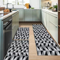 Conjunto de 3 Tapetes Geométricos Antiderrapantes para Cozinha – Conforto e Estilo na Sua Rotina