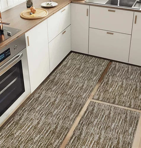 Conjunto de 3 Tapetes Geométricos Antiderrapantes para Cozinha – Conforto e Estilo na Sua Rotina