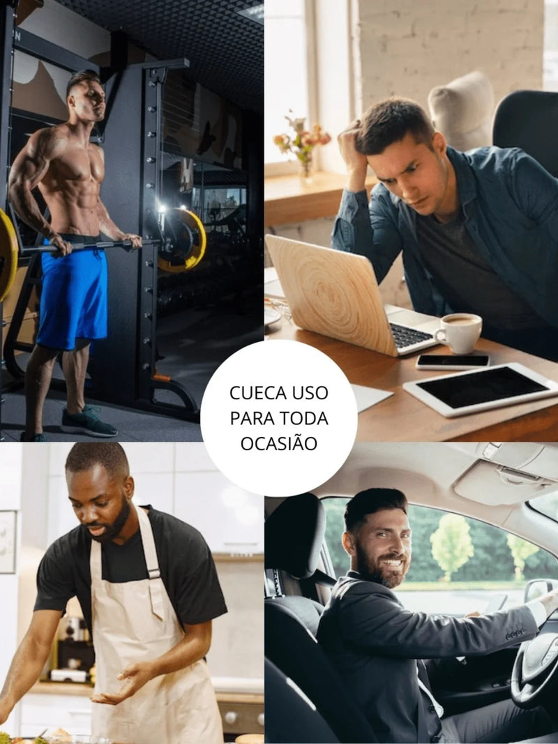 Kit 4 Cueca Boxer Masculino Sem Costura - Men