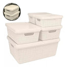 Kit Prático com 5 Caixas Organizadoras com Tampa para Transformar Seu Espaço