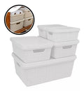 Kit Prático com 5 Caixas Organizadoras com Tampa para Transformar Seu Espaço