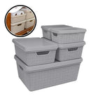 Kit Prático com 5 Caixas Organizadoras com Tampa para Transformar Seu Espaço