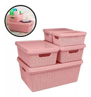 Kit Prático com 5 Caixas Organizadoras com Tampa para Transformar Seu Espaço