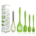 Conjunto Prático de 5 Utensílios de Silicone Térmico para Cozinha