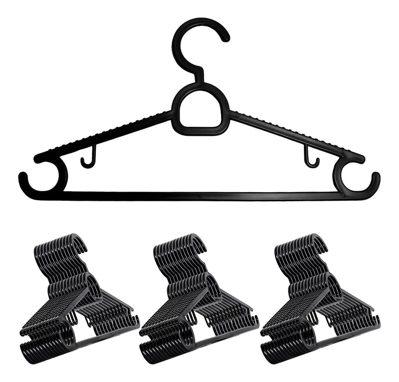 Conjunto de 60 Cabides Antideslizantes Reforçados para Organização Prática