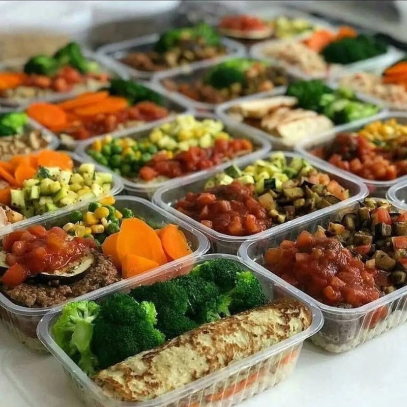 Conjunto Prático com 72 Potes Descartáveis de 500ml para Refeições Organizadas