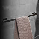 Conjunto de Acessórios para Banheiro em Alumínio Preto – Estilo e Praticidade para Seu Espaço