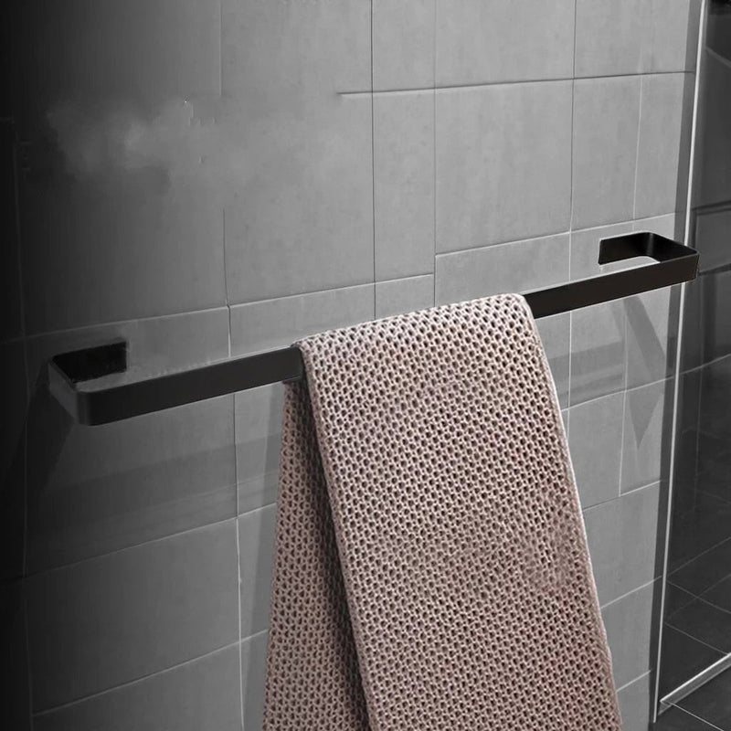 Conjunto de Acessórios para Banheiro em Alumínio Preto – Estilo e Praticidade para Seu Espaço