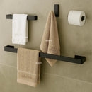 Conjunto de Acessórios para Banheiro em Alumínio Preto – Estilo e Praticidade para Seu Espaço