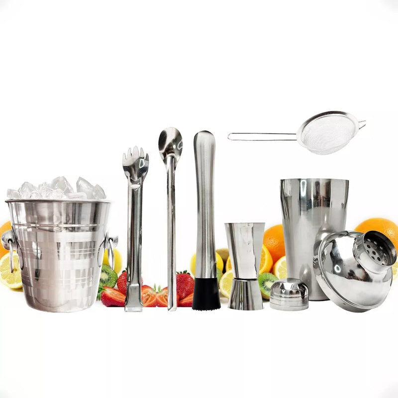Conjunto Profissional de Caipirinha com 7 Peças e Coqueteleira Inox para Momentos Inesquecíveis